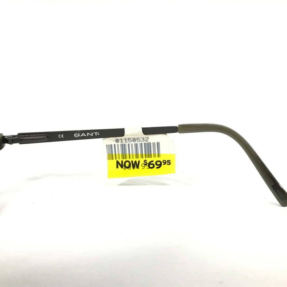 GANT Eyeglasses Frames G MERKIN BLK Black Gunmetal Gray Rectangular 54-15-140